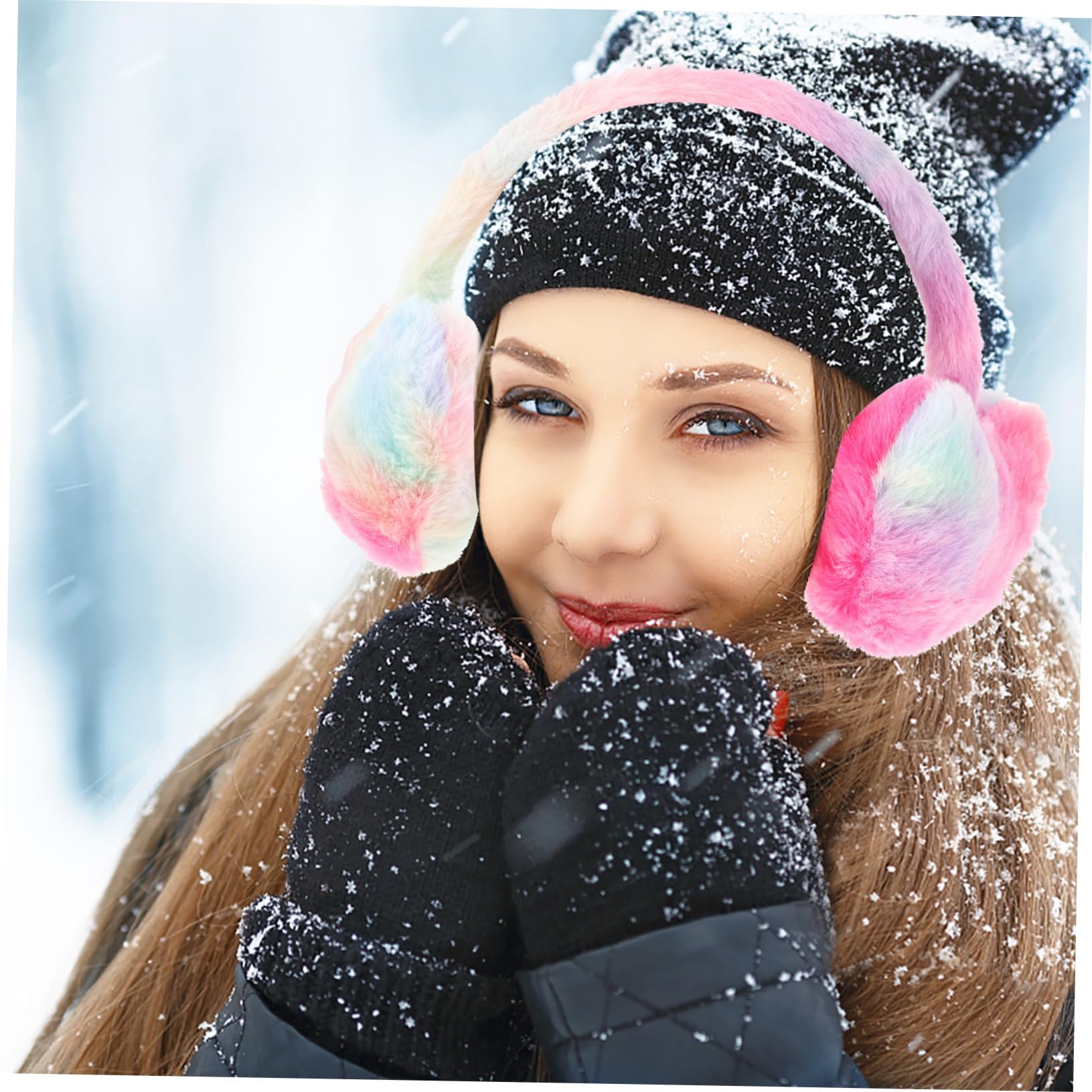 LIFKOME Amor Orejeras Calentadores Para Dormir Suave Dormir Oreja Invierno Piel Orejeras Mujeres Calentadores De Oídos Para Niños Invierno Cubierta De Oído Esquí De Felpa Azul