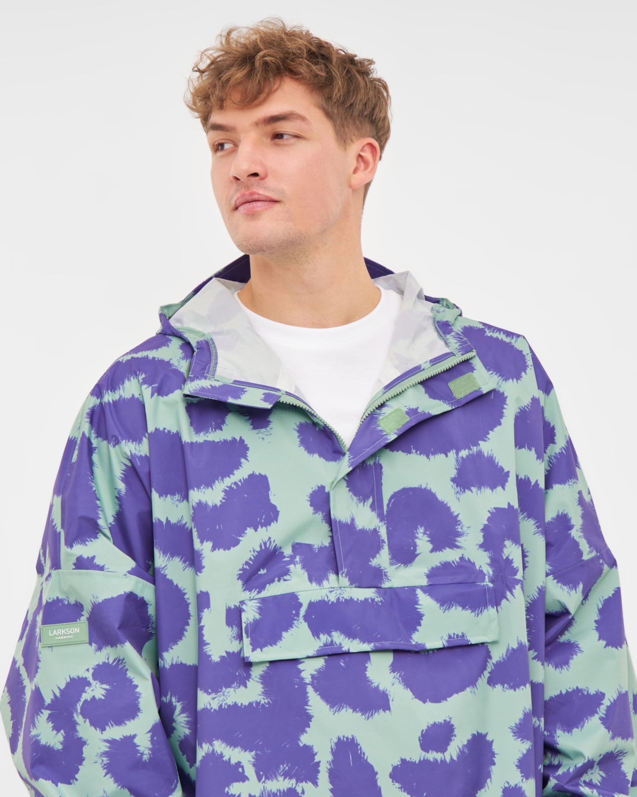 LARKSON Poncho Antipioggia Donna Uomo - Lykke - Impermeabile Pioggia per Bicicletta Outdoor Festival - Colonna d'Acqua da 10000mm - Giacca Antipioggia con Cuciture Nastrate