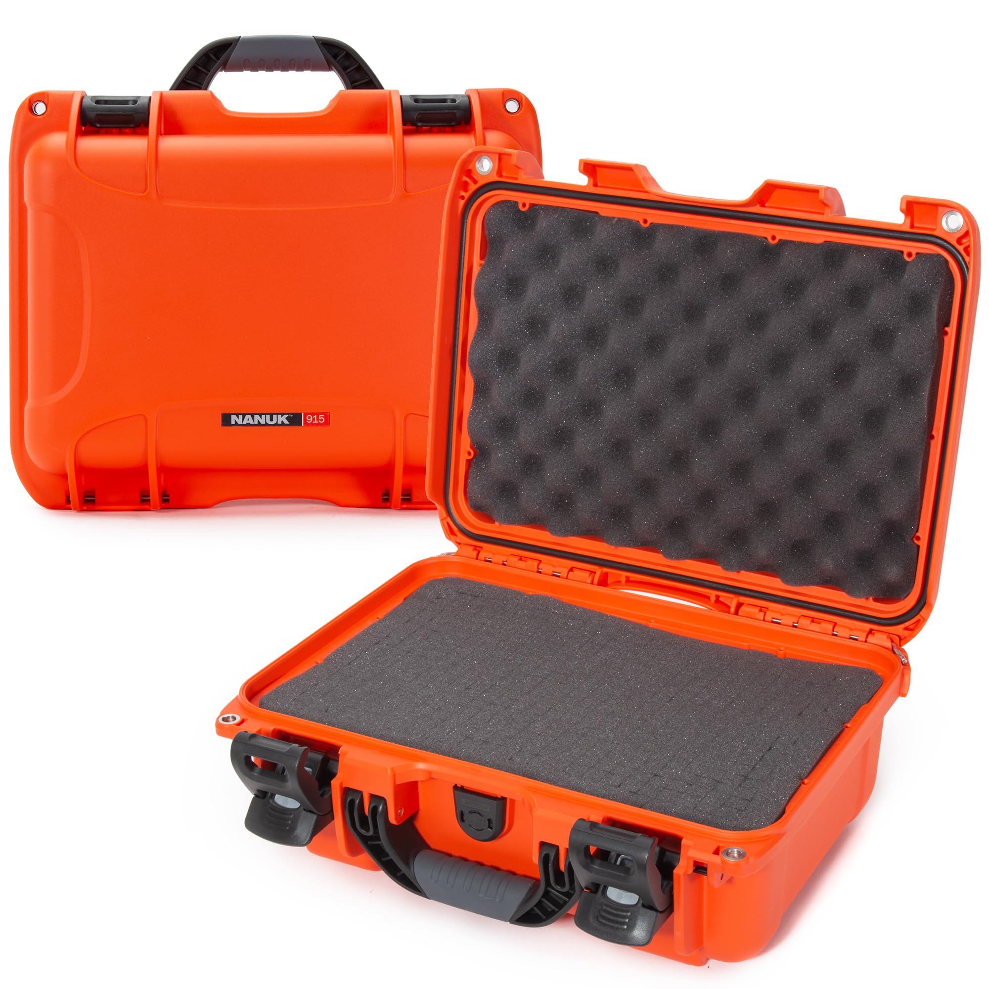 Nanuk Medium Series 915 Wodoodporna ochronna walizka z lekkiej żywicy NK-7 z pianką, pomarańczowa