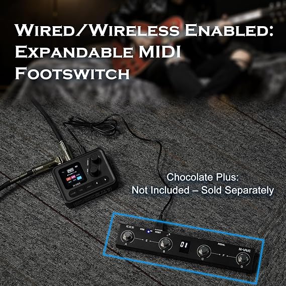 M-VAVE Digital Guitar Effects Processor, Multi-Effect Pedal with App Control, LCD Display, FX AMP MOD CAB DLY REV Controls