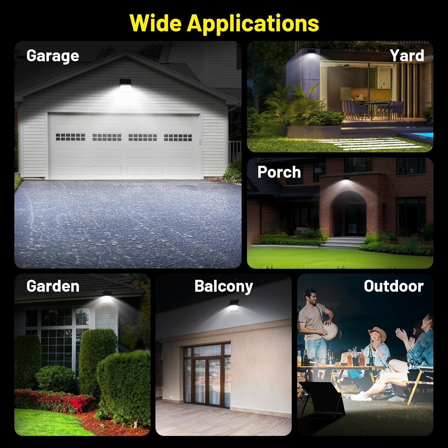 Ollcuz Solar Flood Lights Outdoor with Motion Sensor, 300W IP66 Waterproof Dusk to Dawn Solar Powered Portable LED Work Light w/Remote Control for Porch Patio Barn Garage, 2 Pack