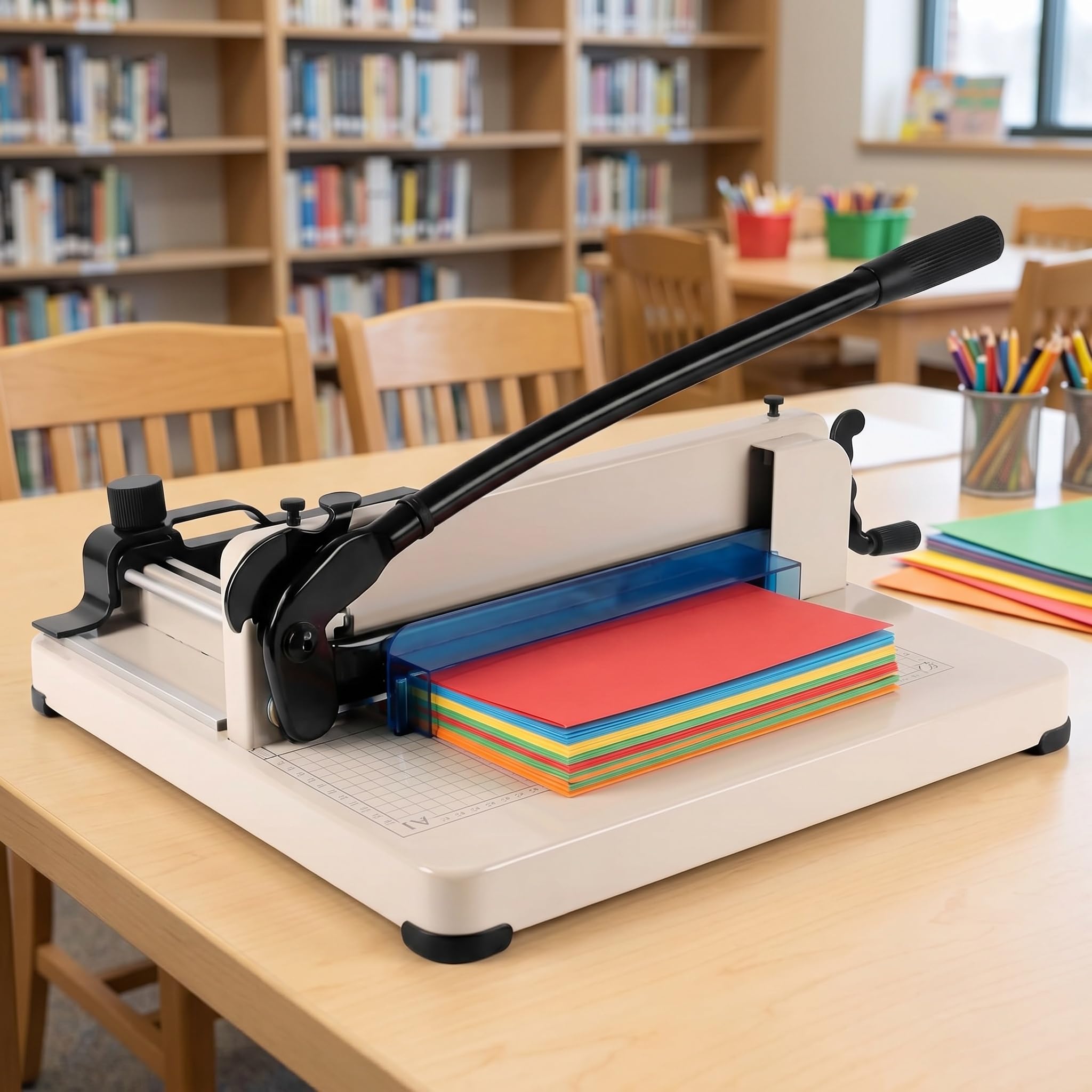 Taglierina per carta resistente, 30,5 cm, lama in acciaio da 400 fogli per scuole, artigianato e rilegatura, ampia area di taglio con base antiscivolo