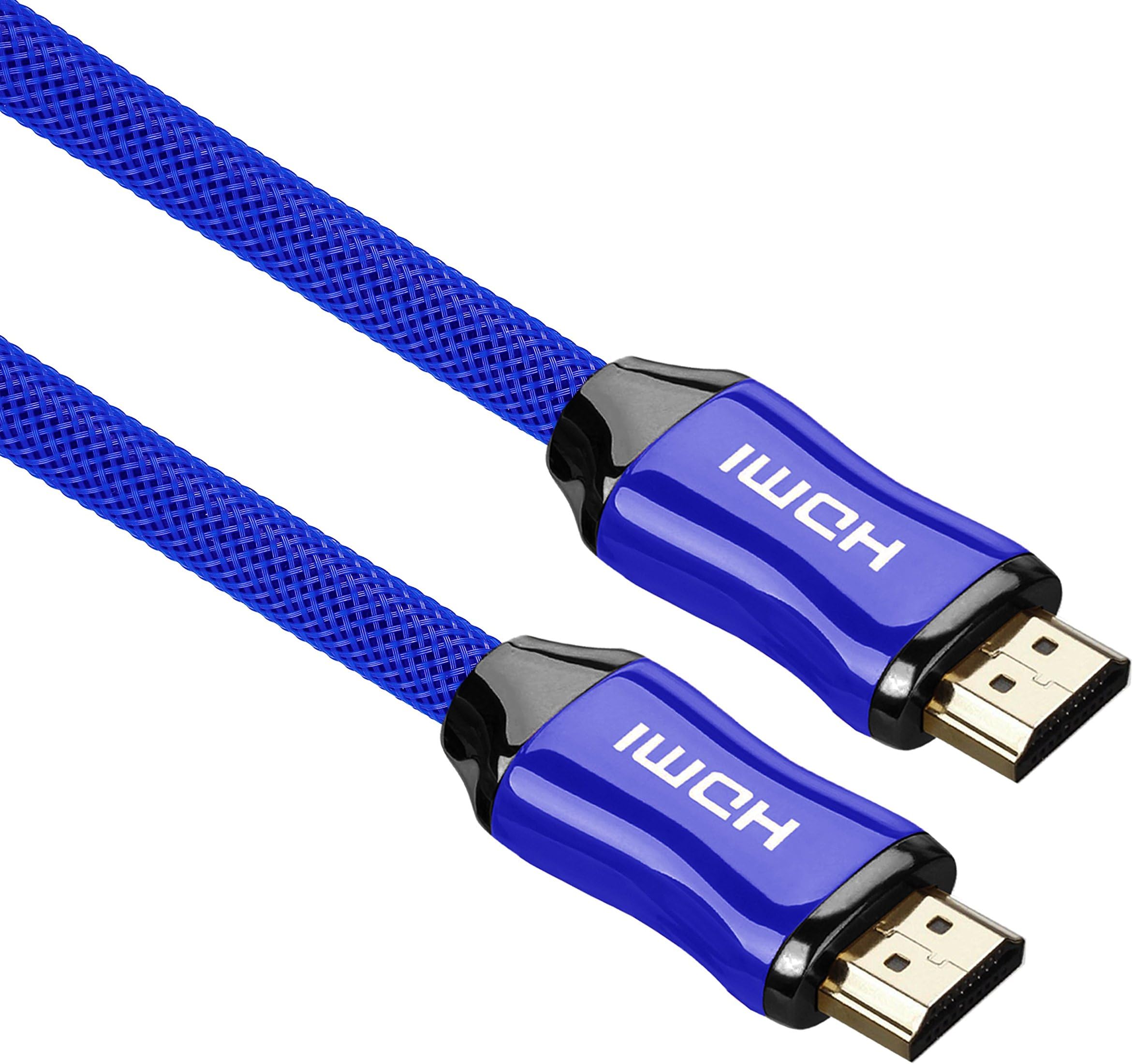 Yason High Speed -Hdmi a to a Type Cable---4k Ultra Hd Series Braided High Speed Zinc Alloy Connector(3 Feet/ 1 Meter), 3d Ps4 2160p - For Ps3, Ps4, Xbox 360, Mac, Hdtv, Lcd... (3Feet/1M, BLUE)