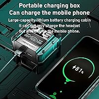 Vista 4 de M25 BT5.3 - Auriculares deportivos inalámbricos con cancelación de ruido ambiental, IPX7 impermeable, estéreo Bluetooth, 4 micrófonos integrados