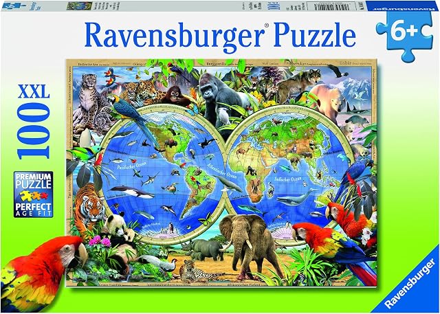 Ravensburger Animals of the Earth 100 Piece Jigsaw Puzzle for Kids Age 6 Years Up