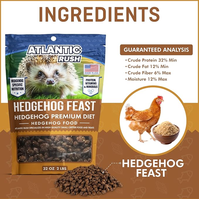 Atlantic Rush Hedgehog Feast alimento premium 2 lb miniatura 6