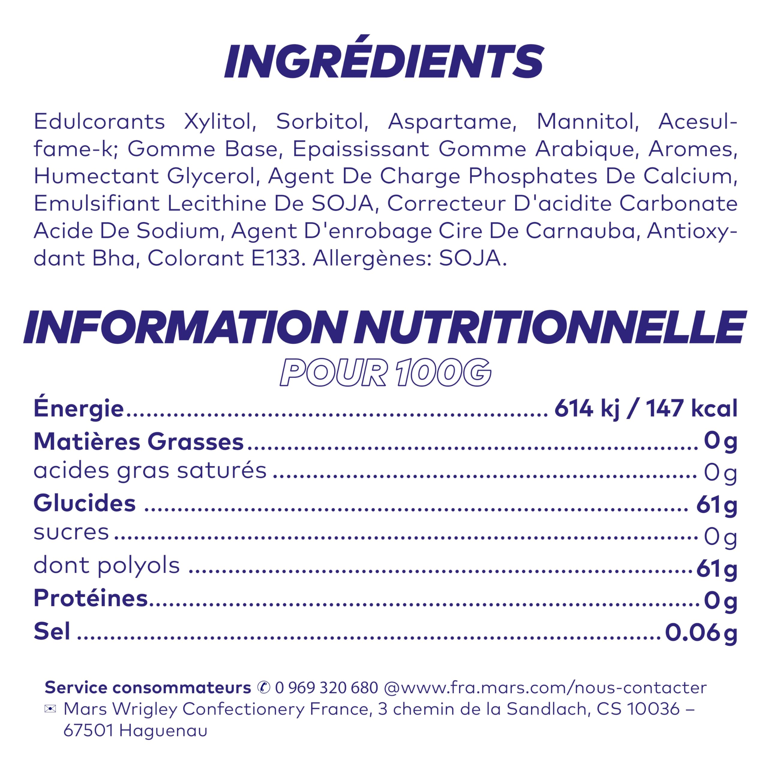 FREEDENT WHITE Chewing-Gum Menthe Forte Sans Sucres 60 dragées 84g