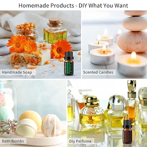 Vista 7 de GREENSLEEVES Juego de aceites esenciales de menta y canela, 2 aceites aromáticos puros a base de plantas de 0.3 fl oz para aromaterapia, aceites