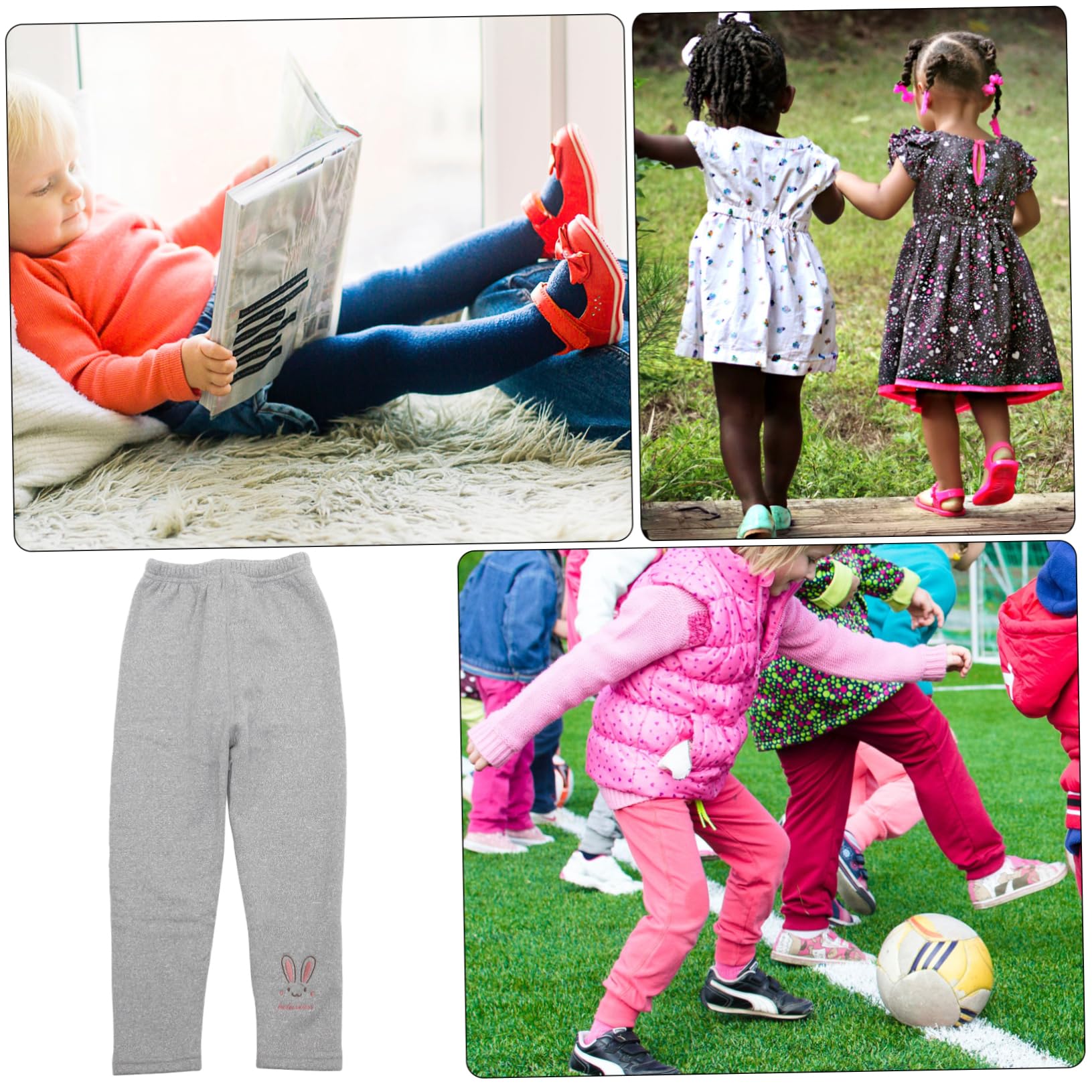 GALPADA 3 Piezas Polainas de bebé Pantalon Termico Pantalón térmico Pantalones de Lana niñas Leggins con Forro Polar para niños Leggins con Forro Polar niños Polainas Calientes Espesar