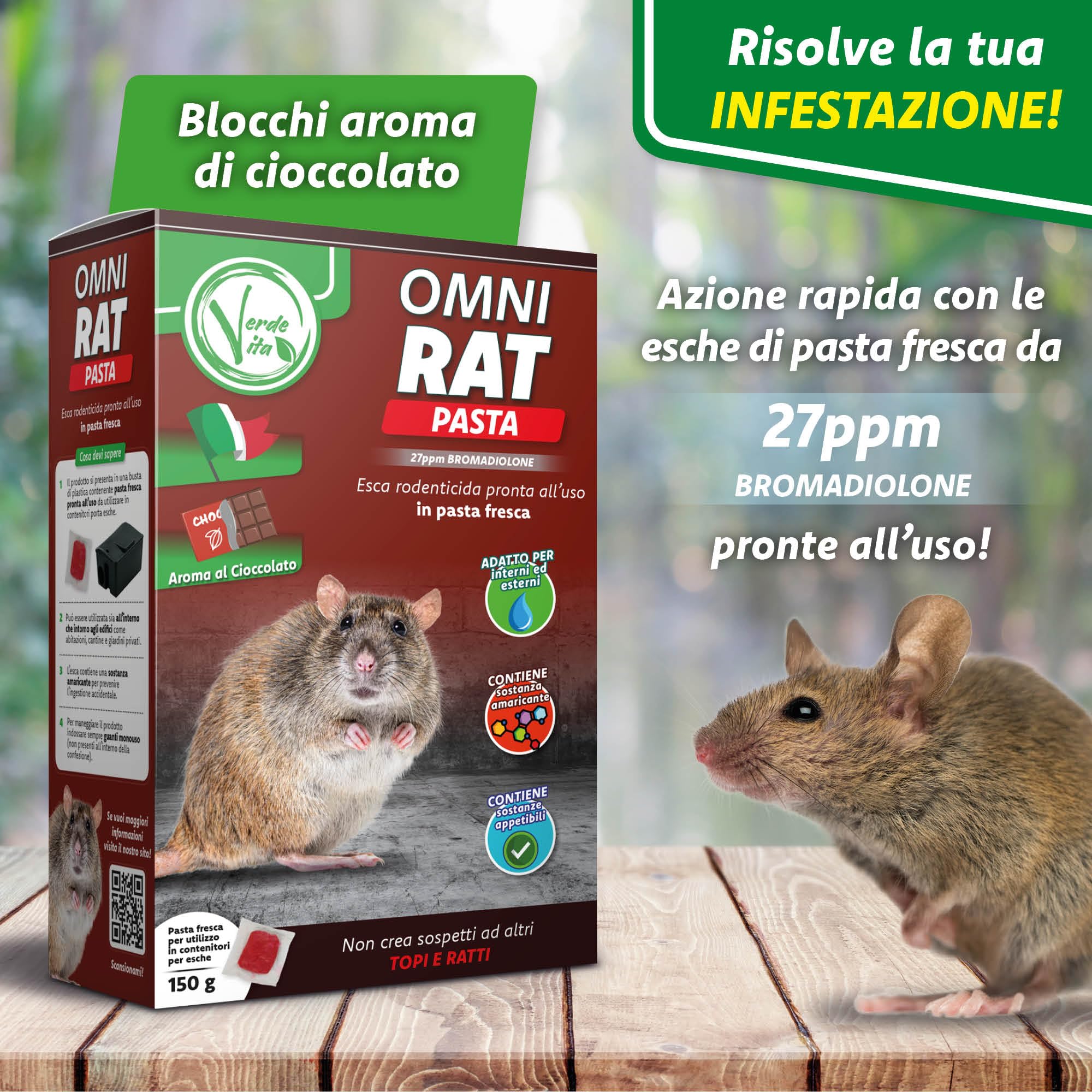 Veleno Per Topi E Ratti BASF In Confetti, Esche Professionali Potenti, 330g