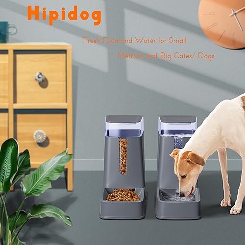 Miniatura 7 de 2 paquetes de comedero y bebedero automático para gatos, dispensador de comida y agua para perros pequeños, medianos y grandes, gatos, perros,