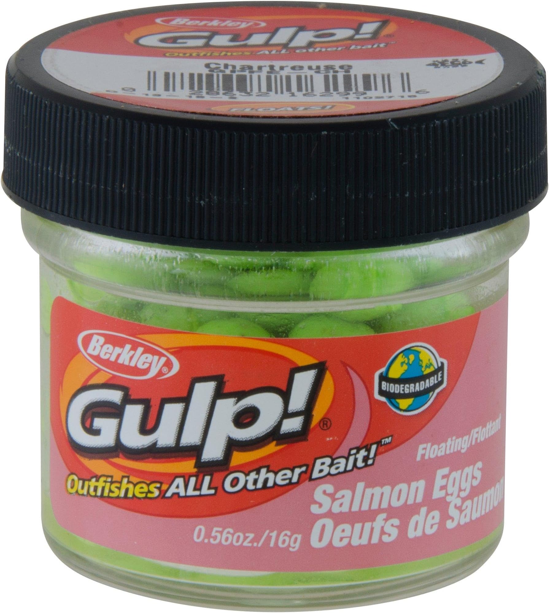 Berkley Gulp! Floating Salmon Eggs, Chartreuse, 0.56-Ounce