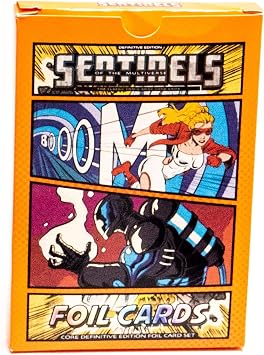 Greater Than Games | Sentinels of The Multiverse Foil Pack 1 | Cooperative Strategy Board Game Accessory | Premium Component Upgrade
