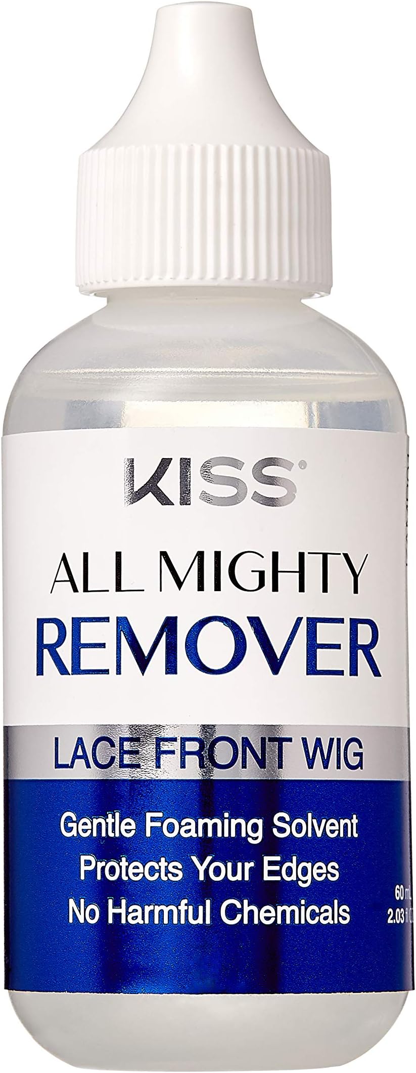 KISS Red All Mighty Lace Front Wig Remover- Gentle Foaming Solvent, Protect Your Edges, No Harmful Chemicals 60mL (2.03 fl OZ)- KAMR01 (Remover)