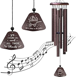 Gardening Gifts for Women, Garden Wind Chimes for Outside 32'', Plant Lo...