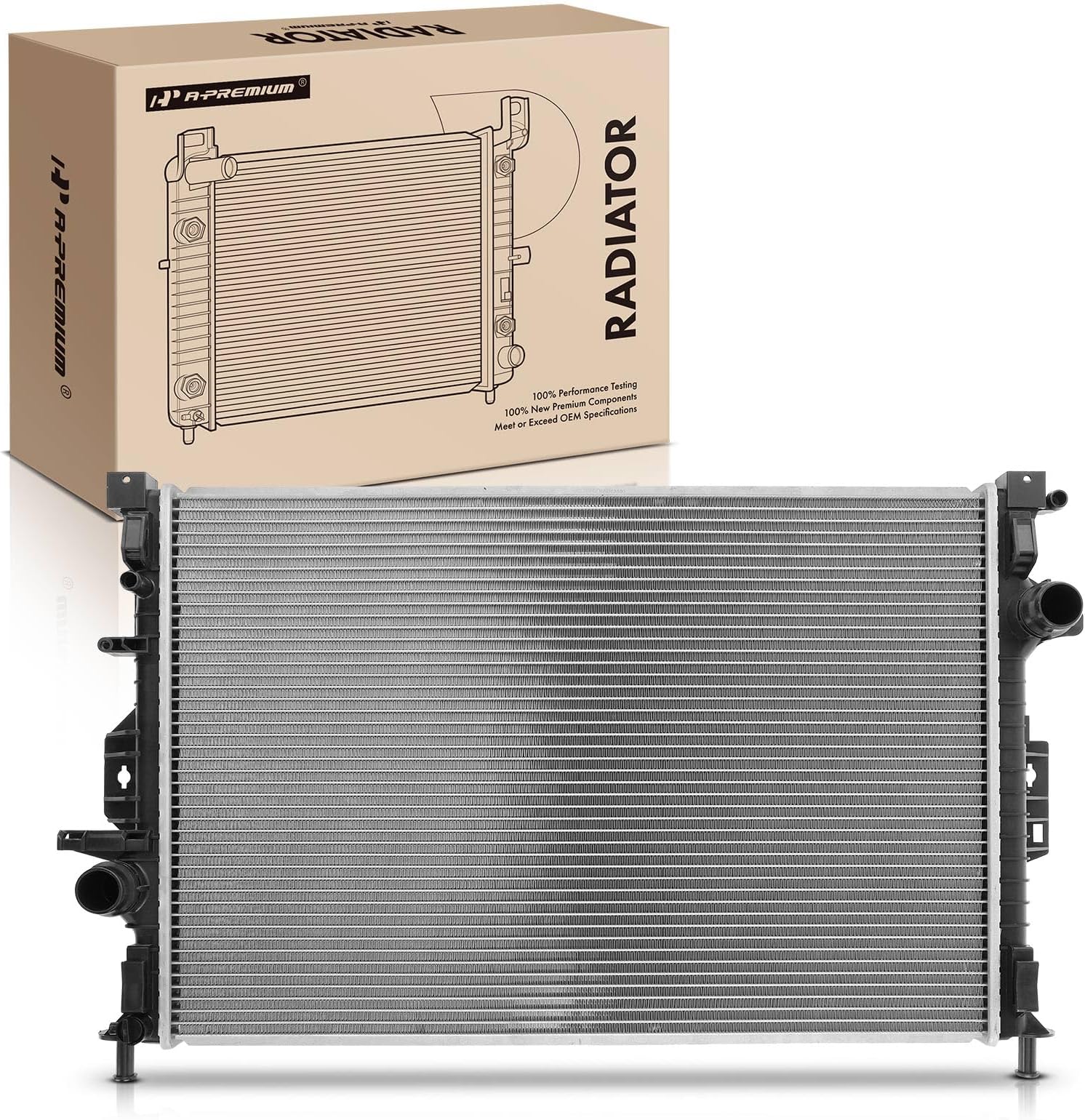 A-Premium Engine Coolant Radiator Assembly Compatible with Land Rover Range Rover Evoque, LR2, Discovery Sport & Volvo XC60, XC70, S60, S80, V60 Cross Country, Replace# 360024145, LR039530