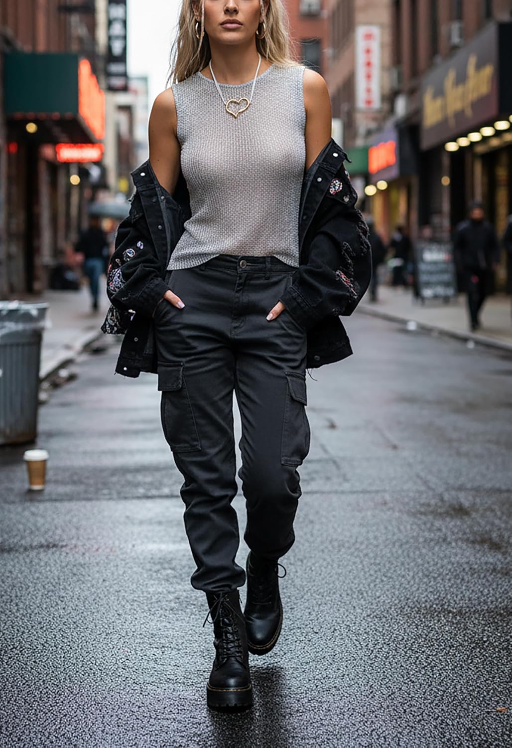 Meladyan Women Sexy Fishnet Knit Glittering Crop Tank Going Out Top Sheer Mesh Sleeveless Crewneck Solid Slim Cropped Tops - Image 4