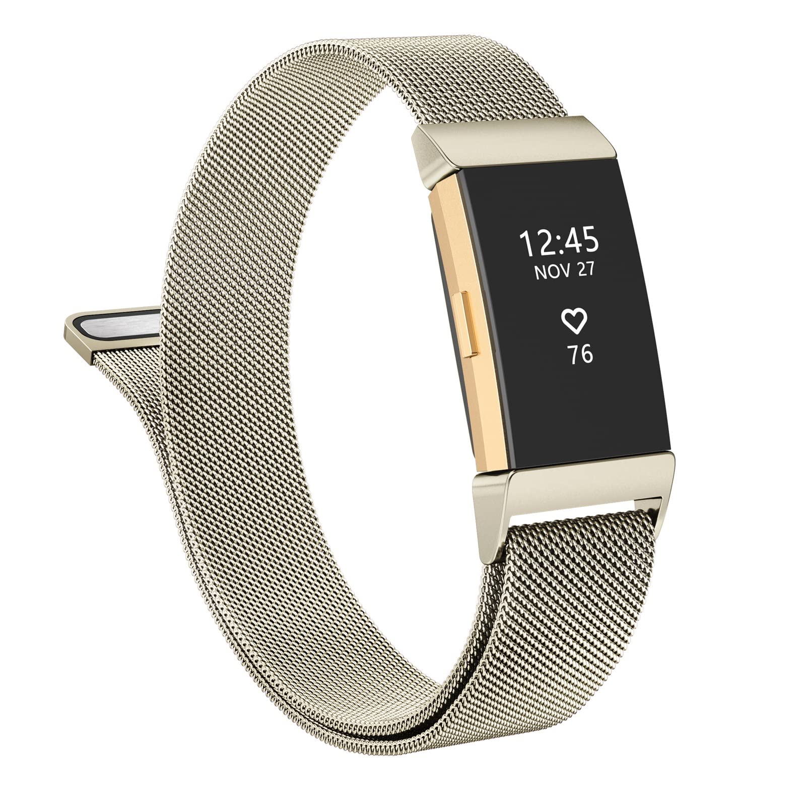 Oumida Replacement Straps for Fitbit Charge 2 - Adjustable Metal Wristbands with Magnet Lock for Women & Men