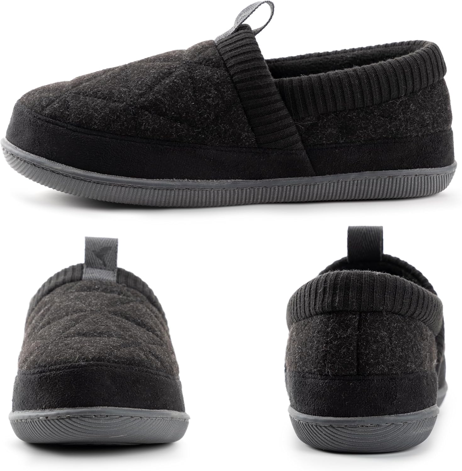 RockDove Women's Knit Cuff Closed Back House Slippers with Soft Warm Lining & Memory Foam Indoor Outdoor Non-Slip Sole - Image 3