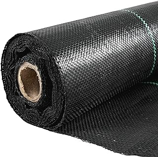 VEVOR 6FTx300FT Premium Weed Barrier Fabric Heavy Duty 1.5OZ, Woven Weed Control Fabric, High Permeability Good for Flower Bed, Geotextile Fabric for Underlayment, Polyethylene Ground Cover