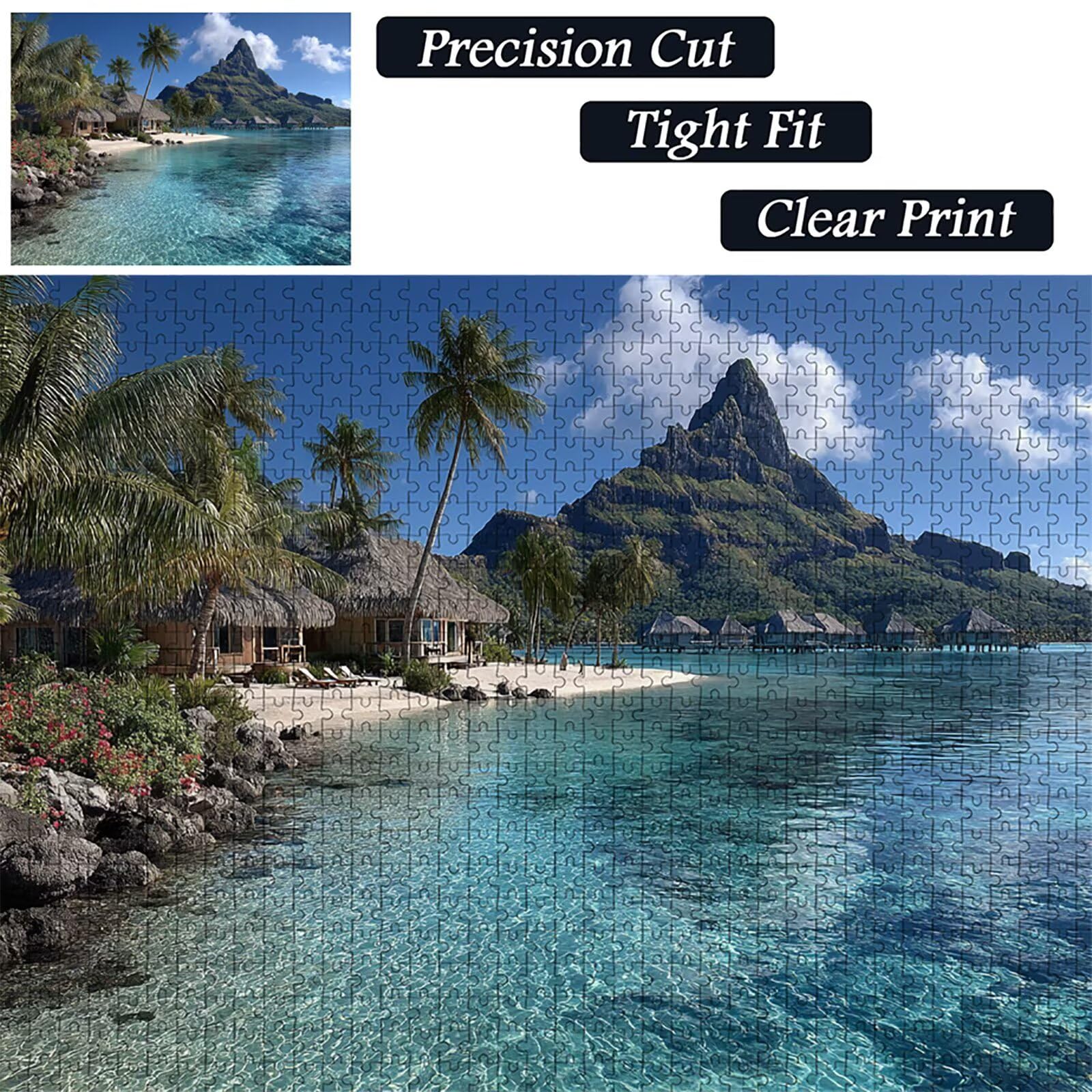 Górskie drewniane puzzle 2000 sztuk, widok na morze puzzle dla dorosłych z pudełkiem 99 x 70 cm, łamigłówki, dla mężczyzn kobiet nastolatek, kreatywne gry logiczne, dekoracja domu, I-8562