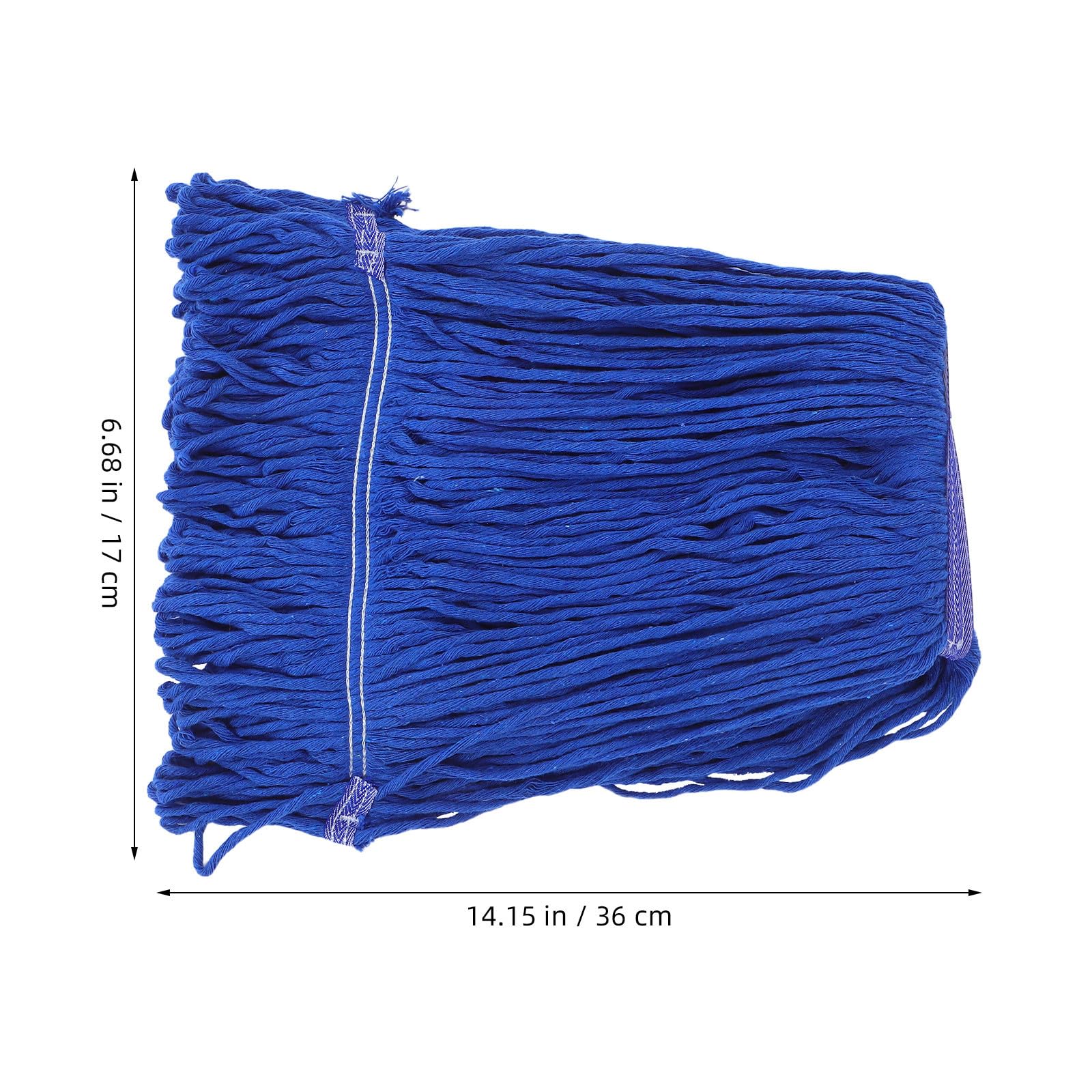 CLISPEED Cabezal de Trapeador Lavable de Algodón para Limpieza Industrial y Oficinas, Resistente al Desgaste, Paquete de 3 Piezas Color Azul para Suelos y Parquet
