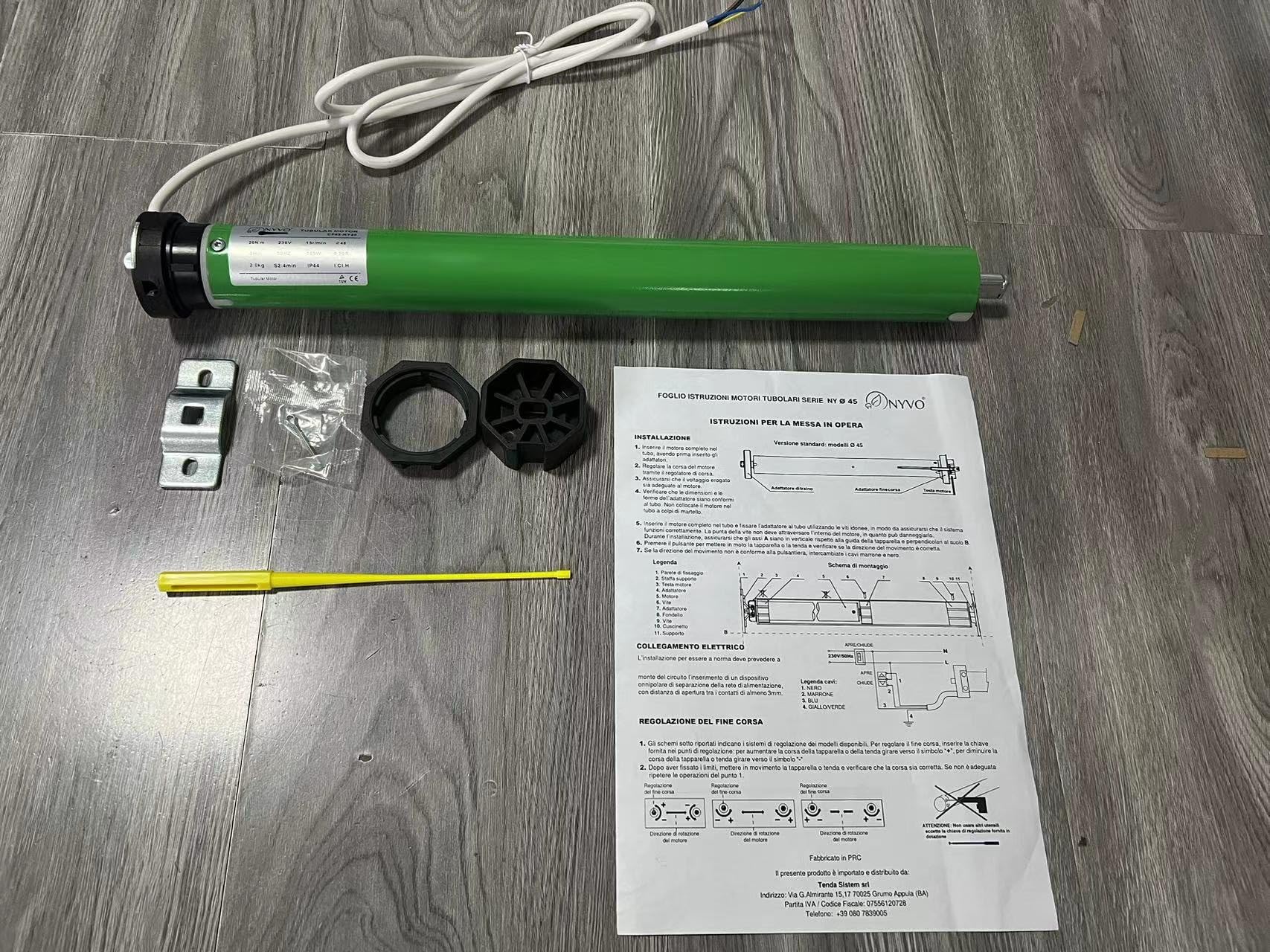 Motori per tapparella elettrica 100 kg - 50 Nm RISPARMIO ENERGETICO Silenzioso Automazione Tapparella Avvolgibile Motore completo di accessori e istruzioni