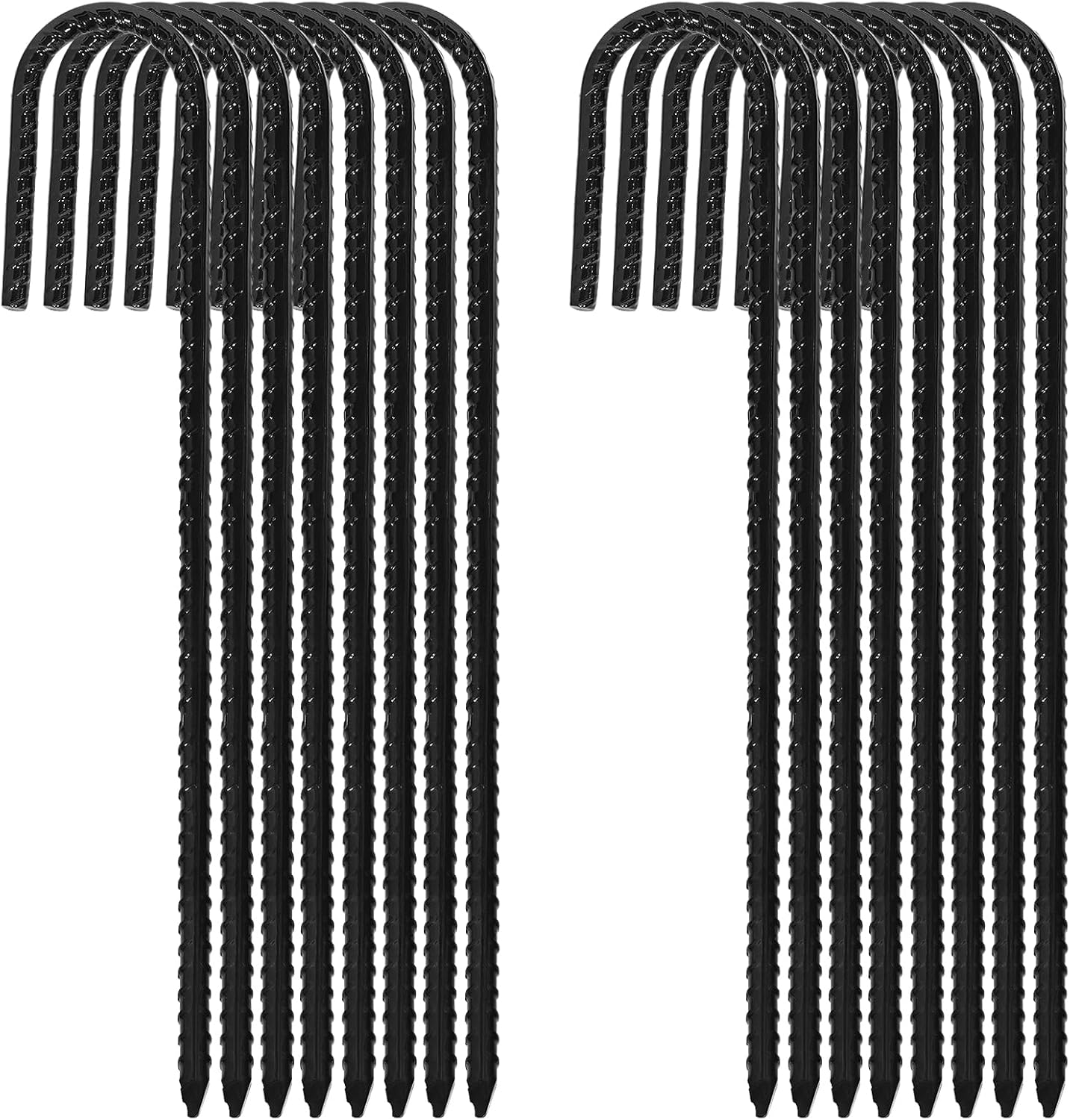 ERYTLLY 12In Rebar Stakes J Hook Heavy Duty Galvanized