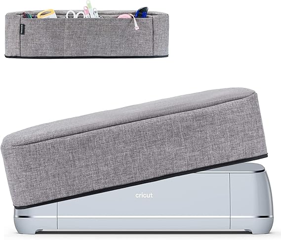TRO&HOM Housse pour Cricut Maker 3/Cricut Maker/Explore Air 2, Housse Anti-poussière avec Poches pour Outils Cricut, Accessoires, stylos, Cicut Maker Circut Maker 3, Couverture de Machine de découpe