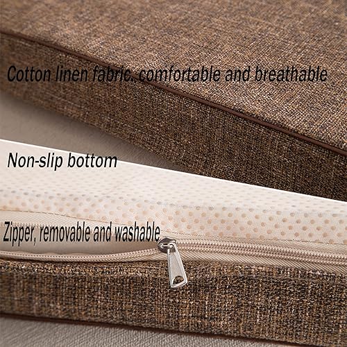 Miniatura 3 de Cojín cuadrado para silla, 2.0 in de grosor, cojines de asiento para silla de comedor, antideslizante, para taburete de cocina, jardín, interior y