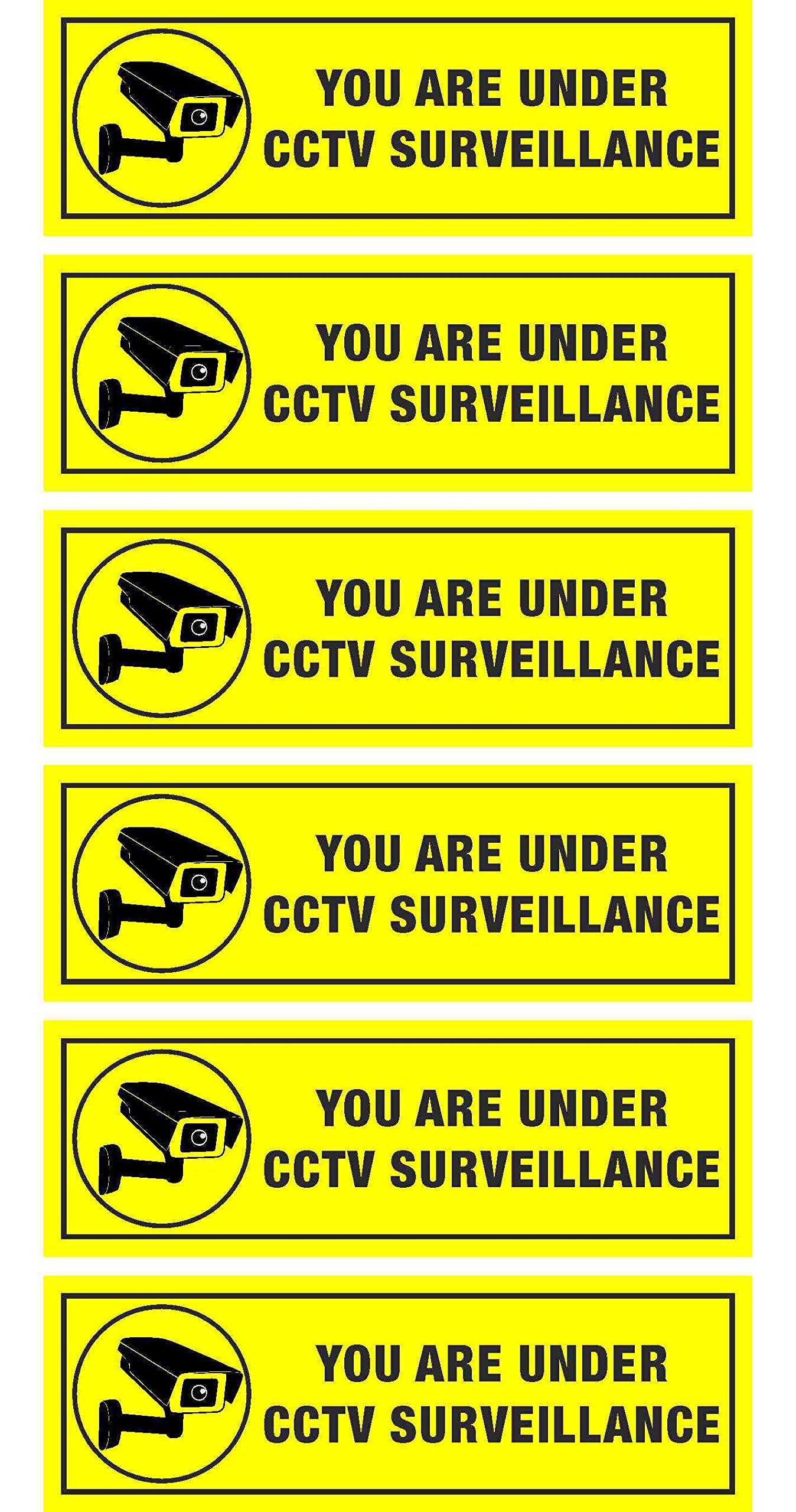 Craft Qila Set of 6 - Safety & Warning Sign Board You are under CCTV H6 Surveillance (B07V65HZZW) Amazon Price History, Amazon Price Tracker