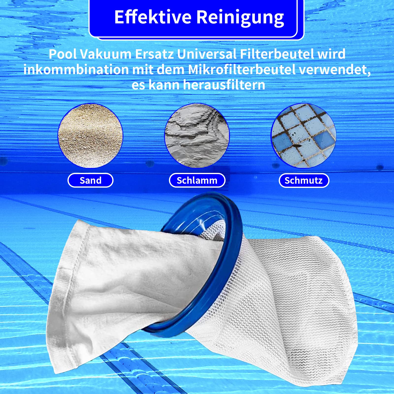 Pool-Staubsauger Mikrofilterbeutel - 15 Stück Kompatibel Mit Water Tech