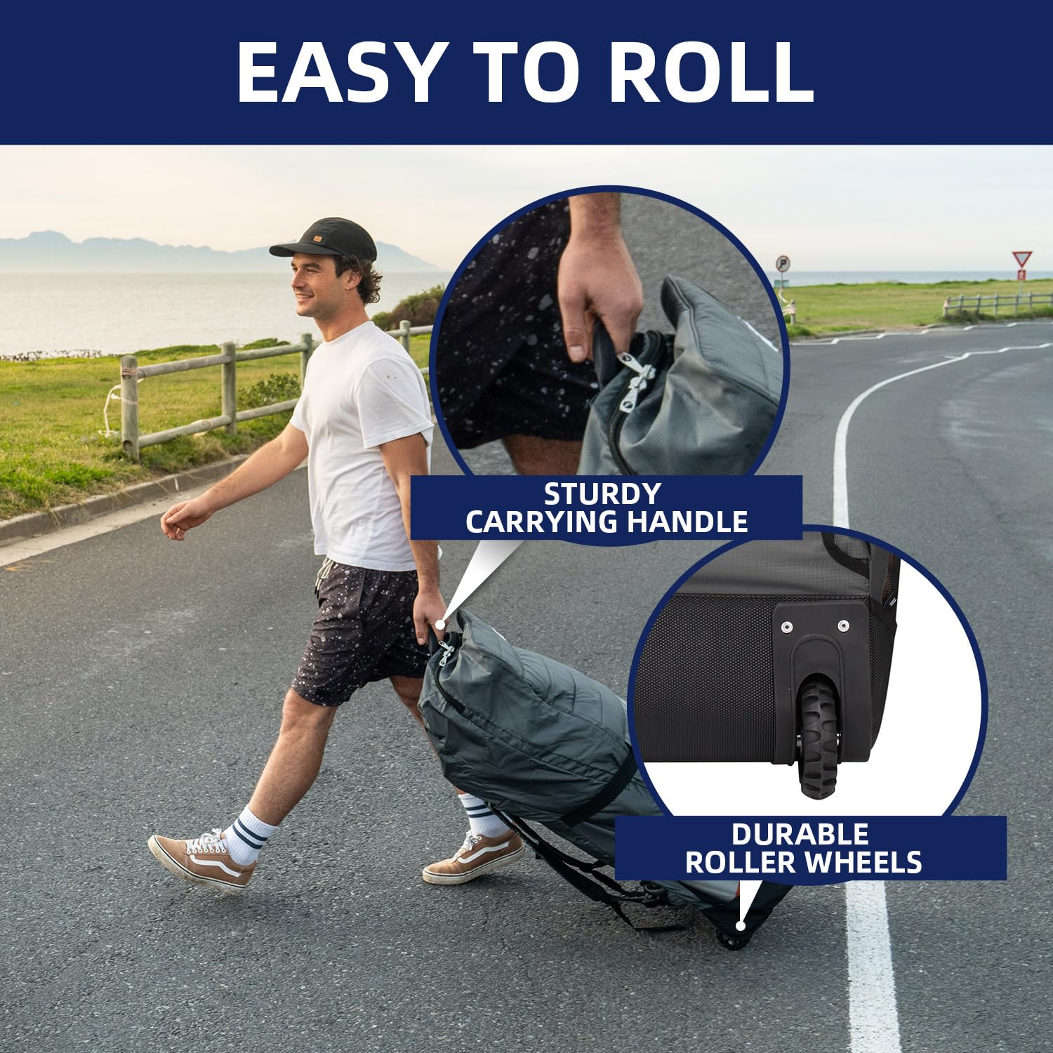 THURSO SURF Sac de planche à pagaie gonflable avec roulettes, sac à dos de rechange pour planche à pagaie SUP jusqu'à 12'6 et accessoires, grande capacité, sac à dos de transport de voyage