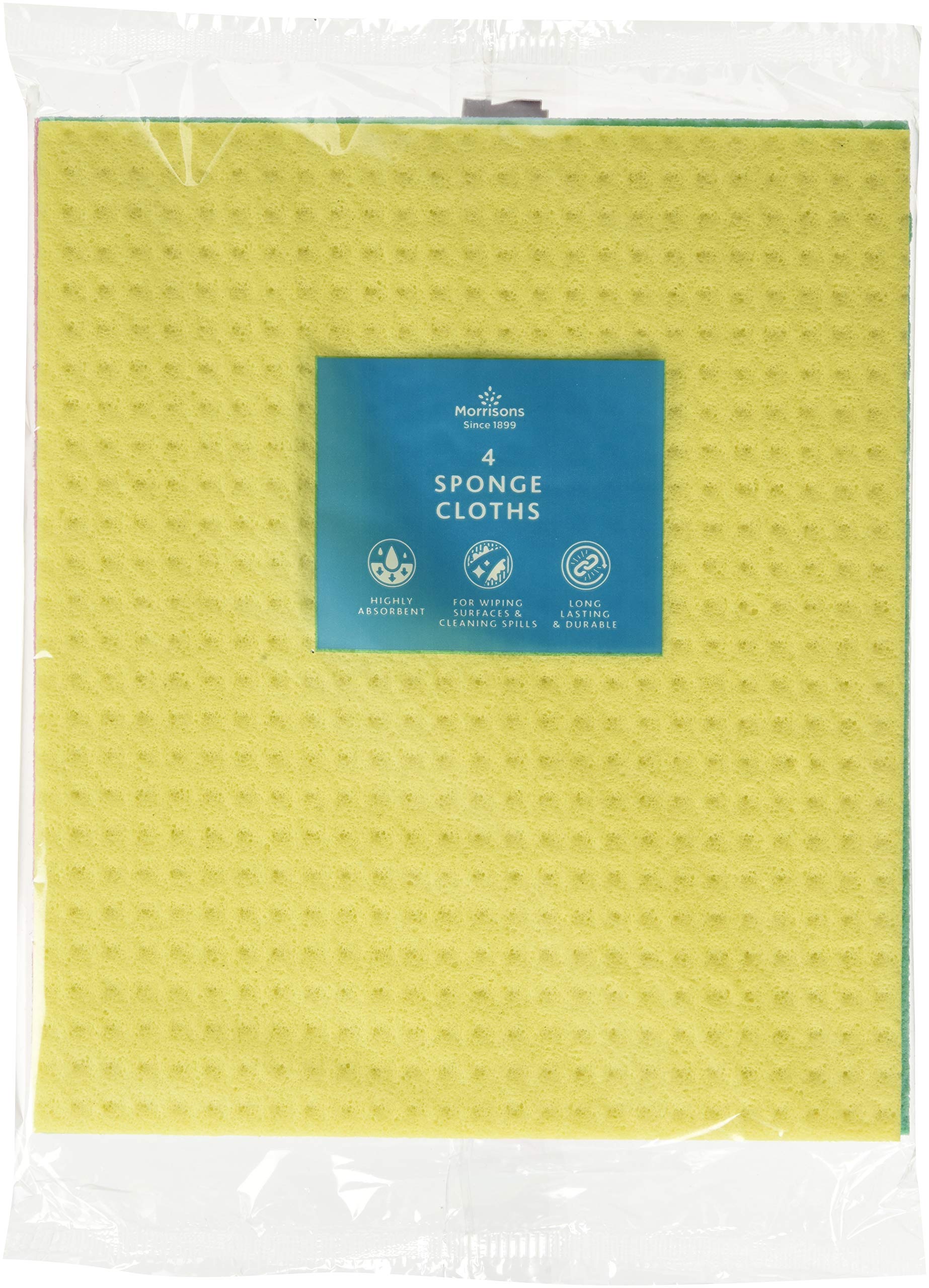 MIN: MORRISONS SPONGE CLOTHS 4PK
