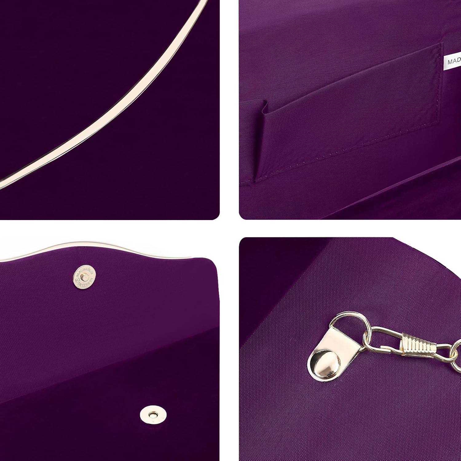 Clutch Purses for Women Evening Bag Faux Suede Formal Party Wedding Cocktail Prom - Image 4