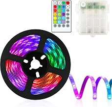 3m RGB LED Strip, 16 Colours, 4 Lighting Modes and 4 Timers with Remote Control, Cabinet Lighting for TV Decoration, Kitchen, Bed