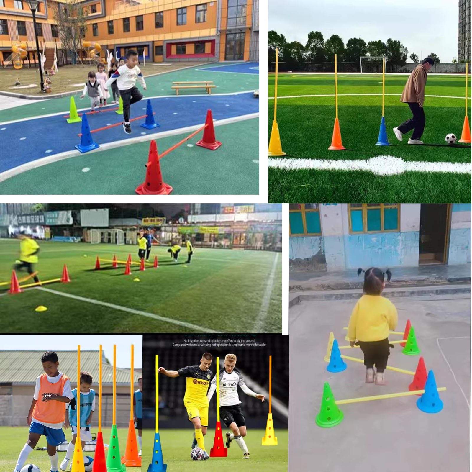 DECORNIJIA 4 Kit Marcatori Per Allenamento Sportivo In TPE Segni - 5