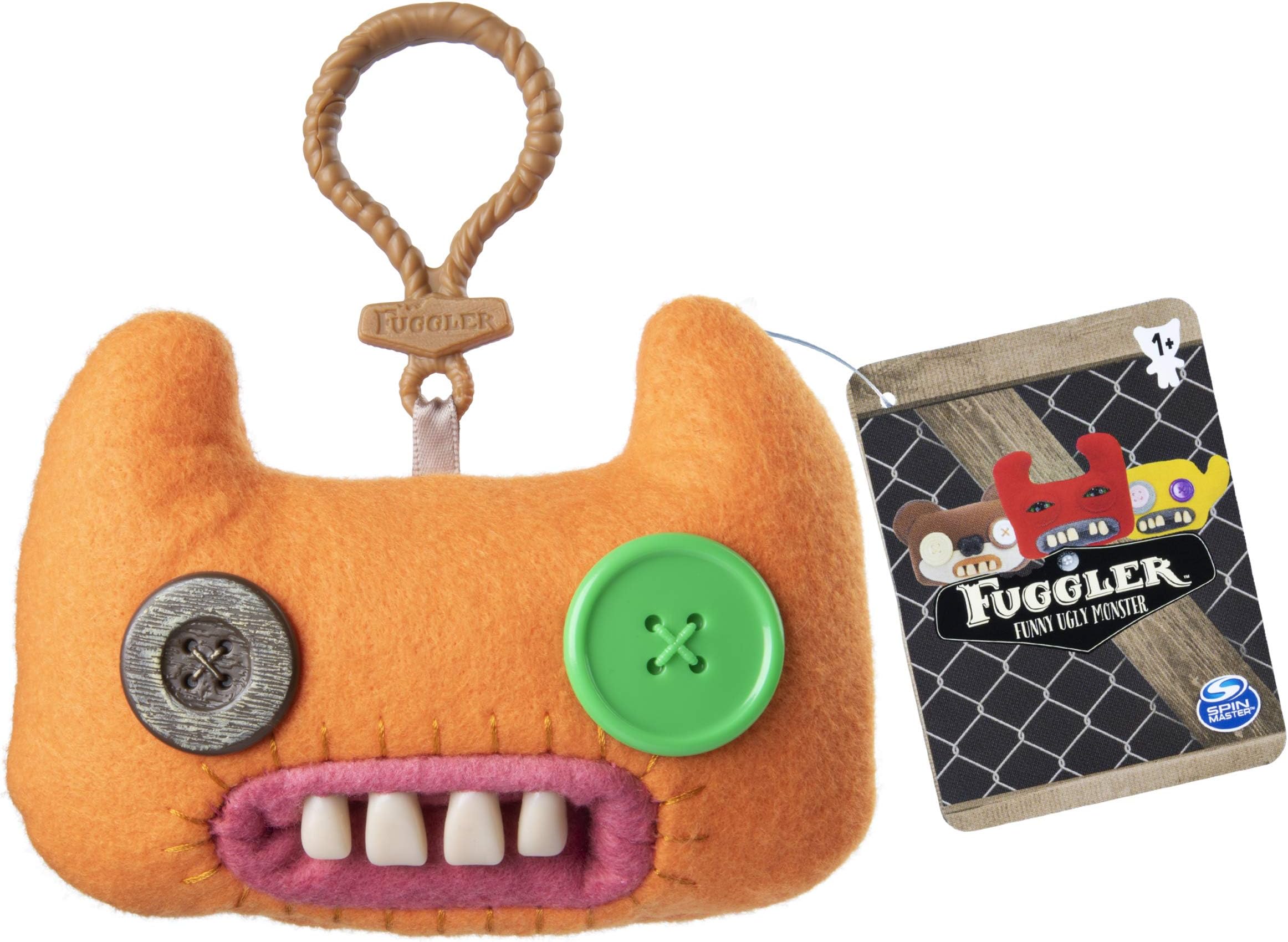 Fugglers Funny Ugly Monster, Collectible Plush Clip-On - Indecisive Monster (Orange)