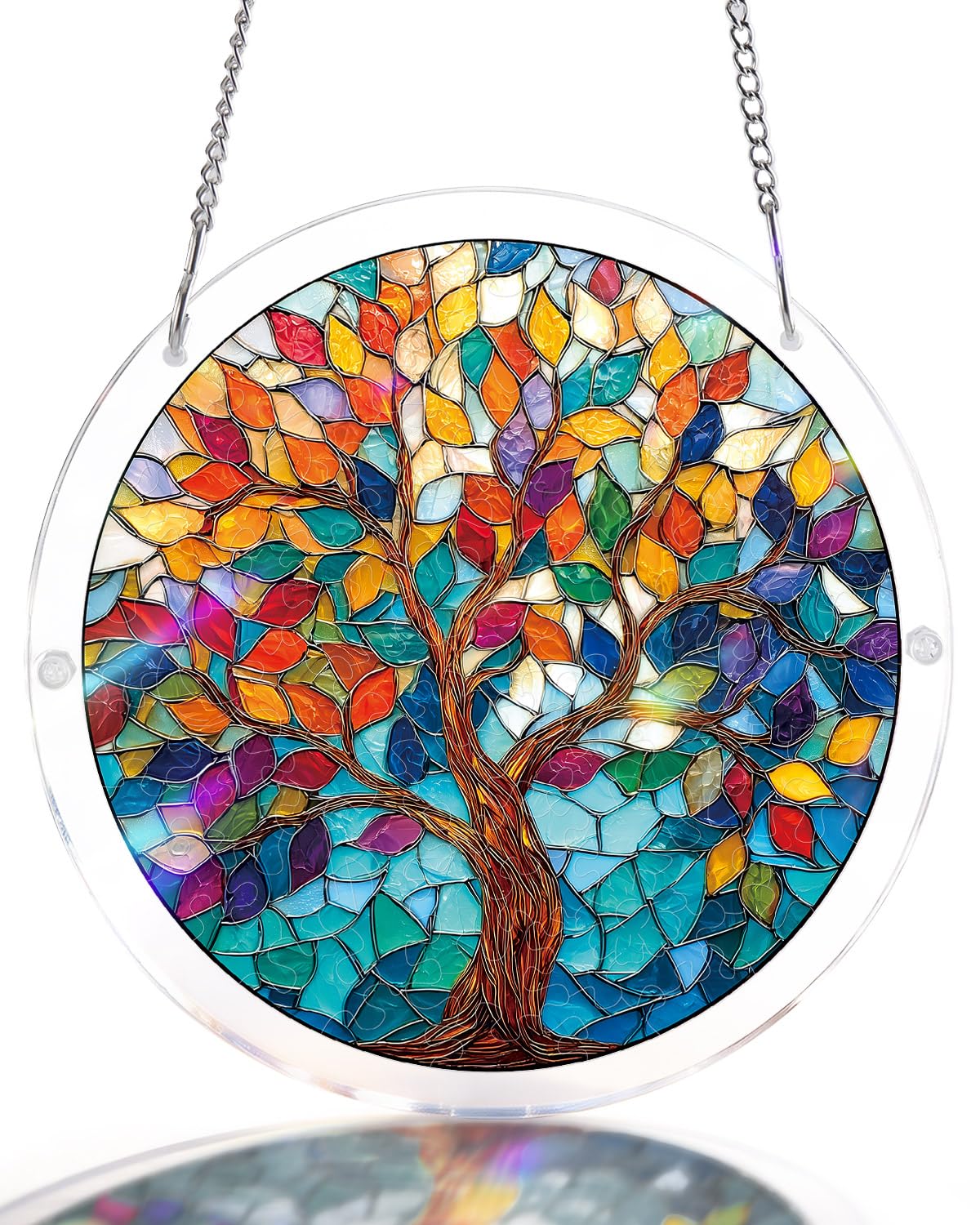 Acrylic Puzzle Window Hanging, Colorful Starry Moon Cat Sun Catchers Panel SunCatchers 83 Pieces Puzzles Decor for Birthday Women, Men, Wife, Aunt, and Mom 7.36 in — view 20