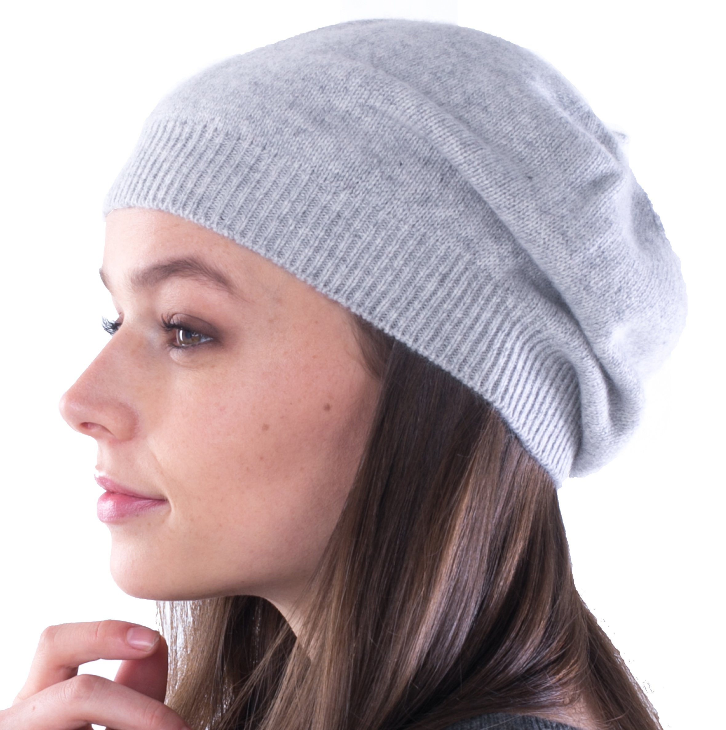 cashmere 4 U 100% Cashmere Beret Hat for Women