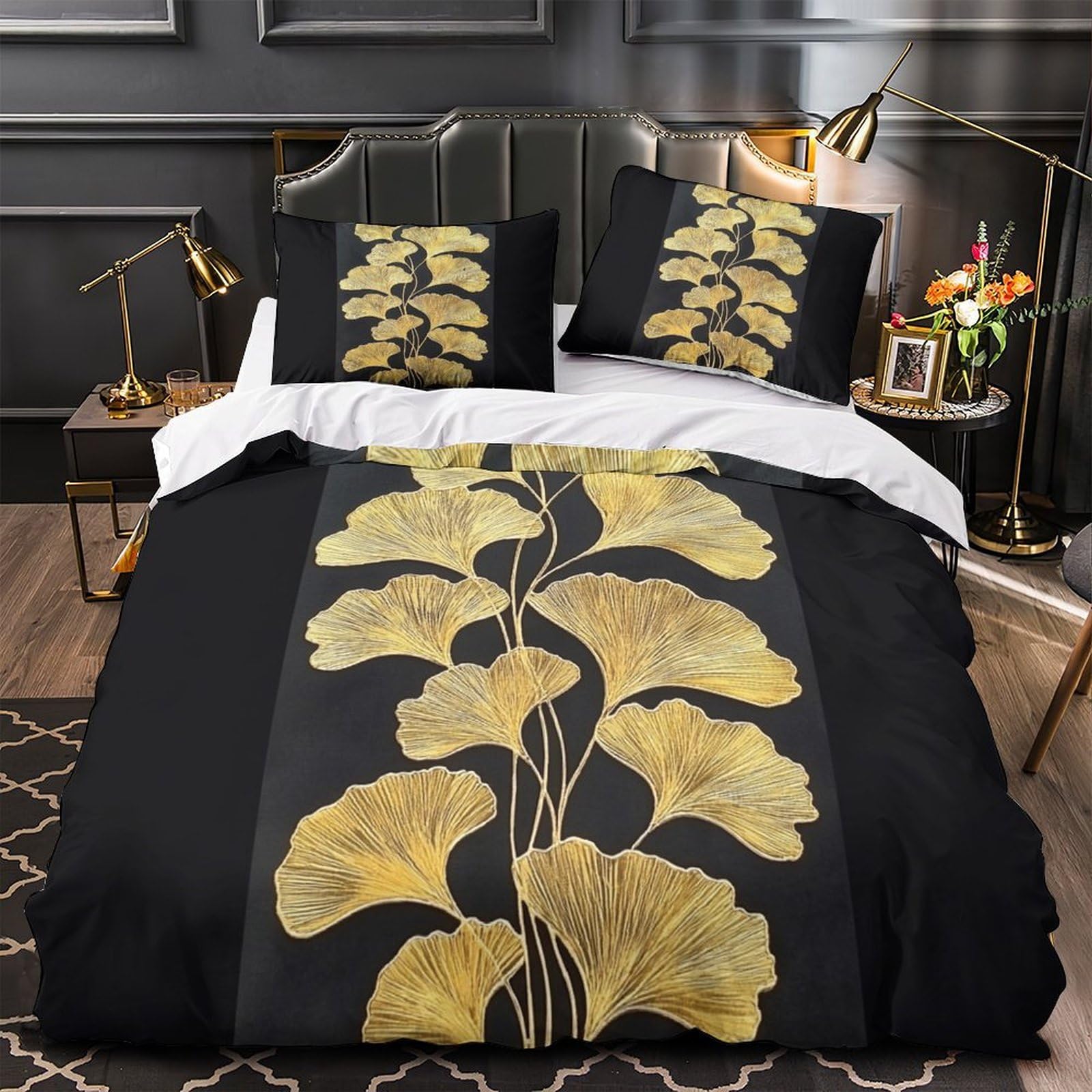 Housse de couette Golden Dog microfibre ultra douce effet 3D haut de gamme