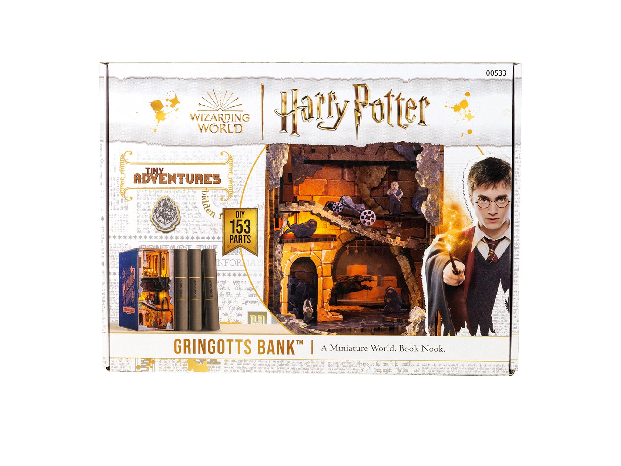 Revell Tiny Adventures, Banco Gringotts Harry Potter, mágico Mundo en Miniatura del Banco Gringott, sujetalibros Hecho a Mano, coleccionistas y Fans de Harry Potter