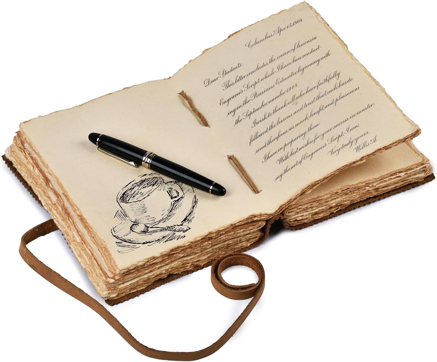 LEATHER VILLAGE Leather Bound Floral Embossed Journal for Women & Men - 200 Pages, 6”X4”(A6), Cappuccino - Book of Shadows, Vintage Blank Paper Travel Diary, Notebook for Writing, Drawing, Sketchbook - Image 3