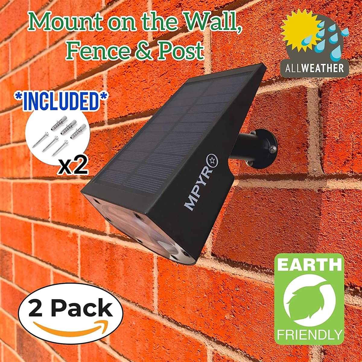 Projecteurs de Paysage solaires à LED étanches sans Fil alimentés à l'énergie Solaire Appliques extérieures 2 en 1 projecteurs d'aménagement paysager solaires pour allée de Jardin de Cour
