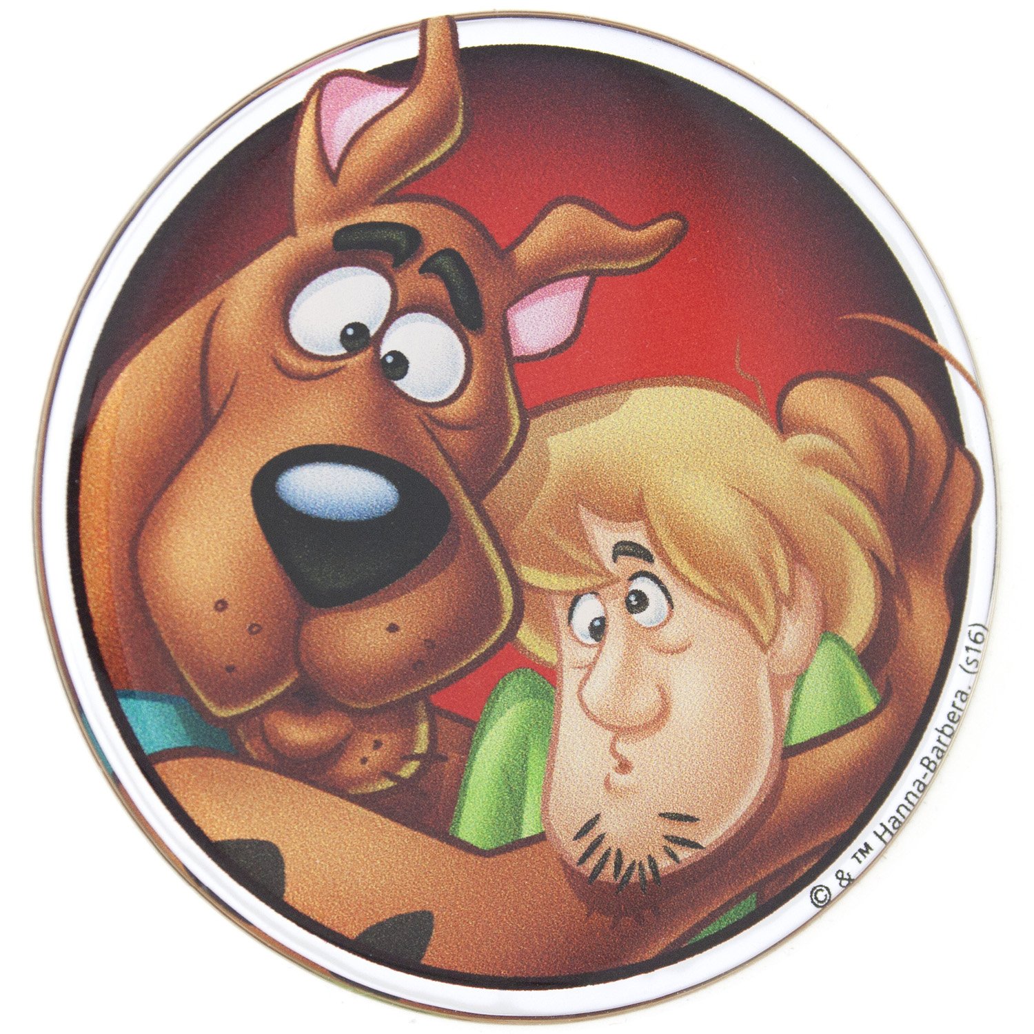 Fan Emblems Scooby Doo Car Sticker Domed/Multicolor/Chrome Finish, Scooby Shaggy Automotive Emblem Decal Easily Applies to Cars, Trucks, Motorcycles, Laptops, Cellphones, Windows, Almost Anything