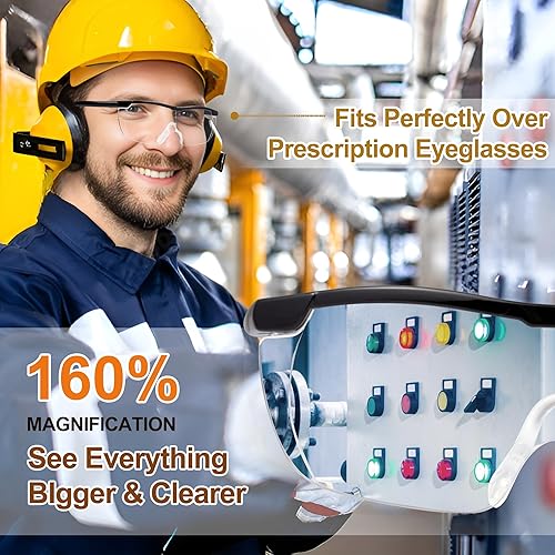 Miniatura 17 de OKH Lupas con luz, 200% de lupa iluminadas, luces LED recargables, manos libres para pasatiempos, lectura, trabajo cercano Cristal