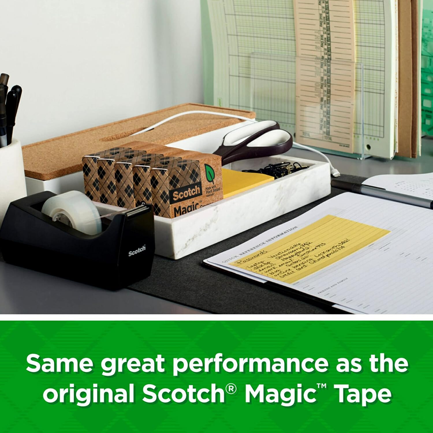 Scotch Magic Greener Tape, 10 Rolls, Numerous Applications, Invisible, Engineered for Repairing, 3/4 x 900 Inches, Boxed (812-10P)
