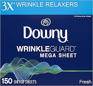 Downy WrinkleGuard Dryer Sheets, Fresh, 150 count