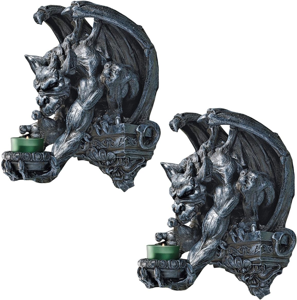 Design Toscano CL92958 Whitechapel Manor Gargoyle Wall Sconce (Set of 2)