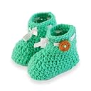 Love Crochet Art Handmade Crochet Baby Shoes Baby Booties Knitted Booties (Pista, 6-12 Month) For Unisex Baby gallery image